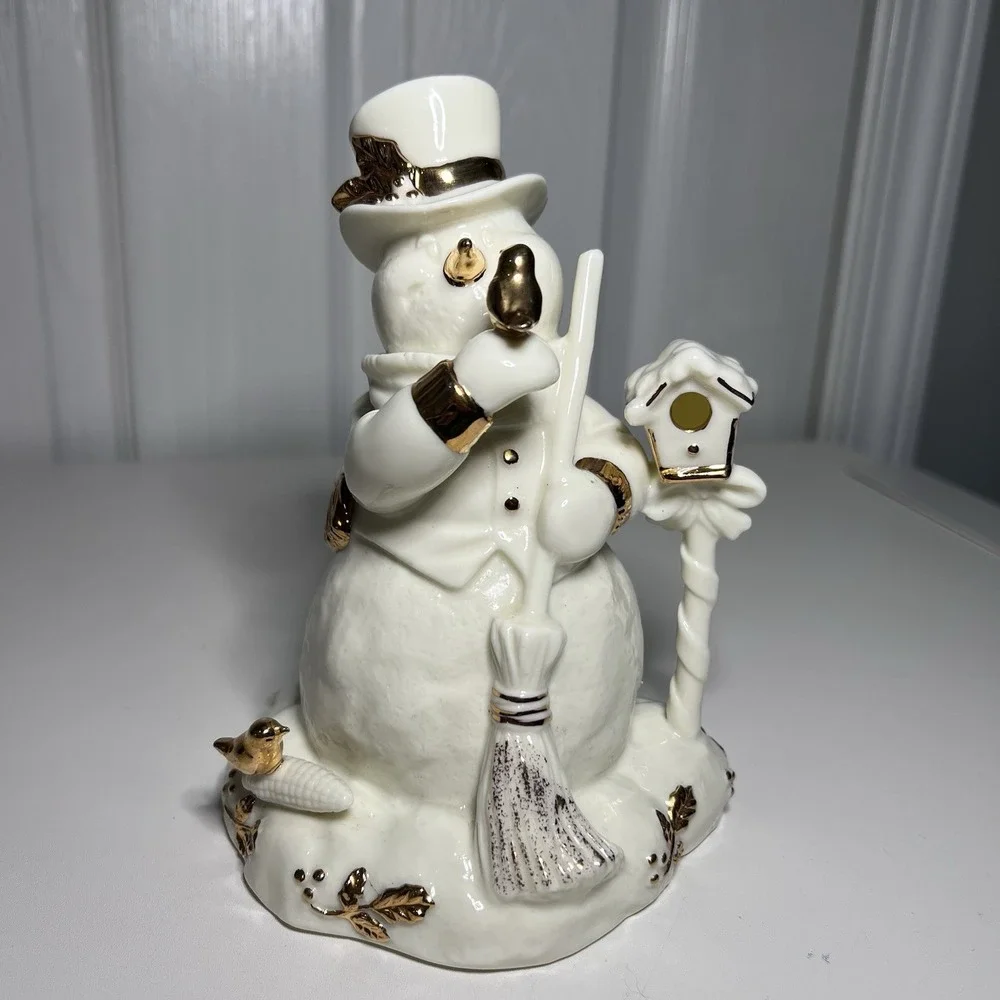 1997 Geo Z Lefton Snowman‎ Music Box/Figurine - Plays: Let it Snow 7